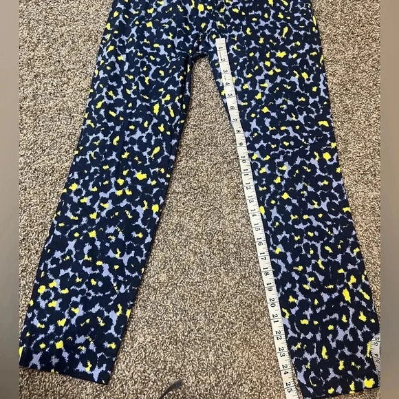 GAP ANKLE PANTS SLIM ANKLE CROPPED STRETCH BLUE AND YELLOW PRINT NWT SIZE 0 - Picture 9 of 9